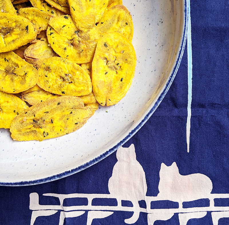 Baked Turmeric Plantain Chips