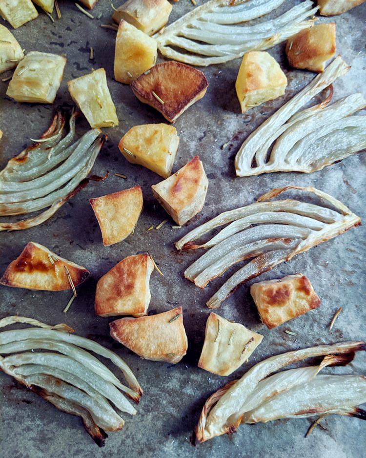 Roasted Fennel & White Sweet Potatoes The Open Cookbook