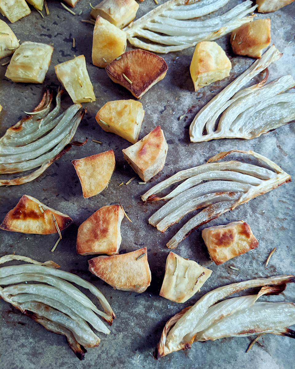 Roasted Fennel & White Sweet Potatoes The Open Cookbook
