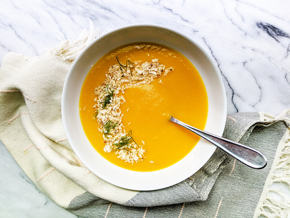 Simple Roasted Carrot & Fennel Soup (AIP/Paleo)