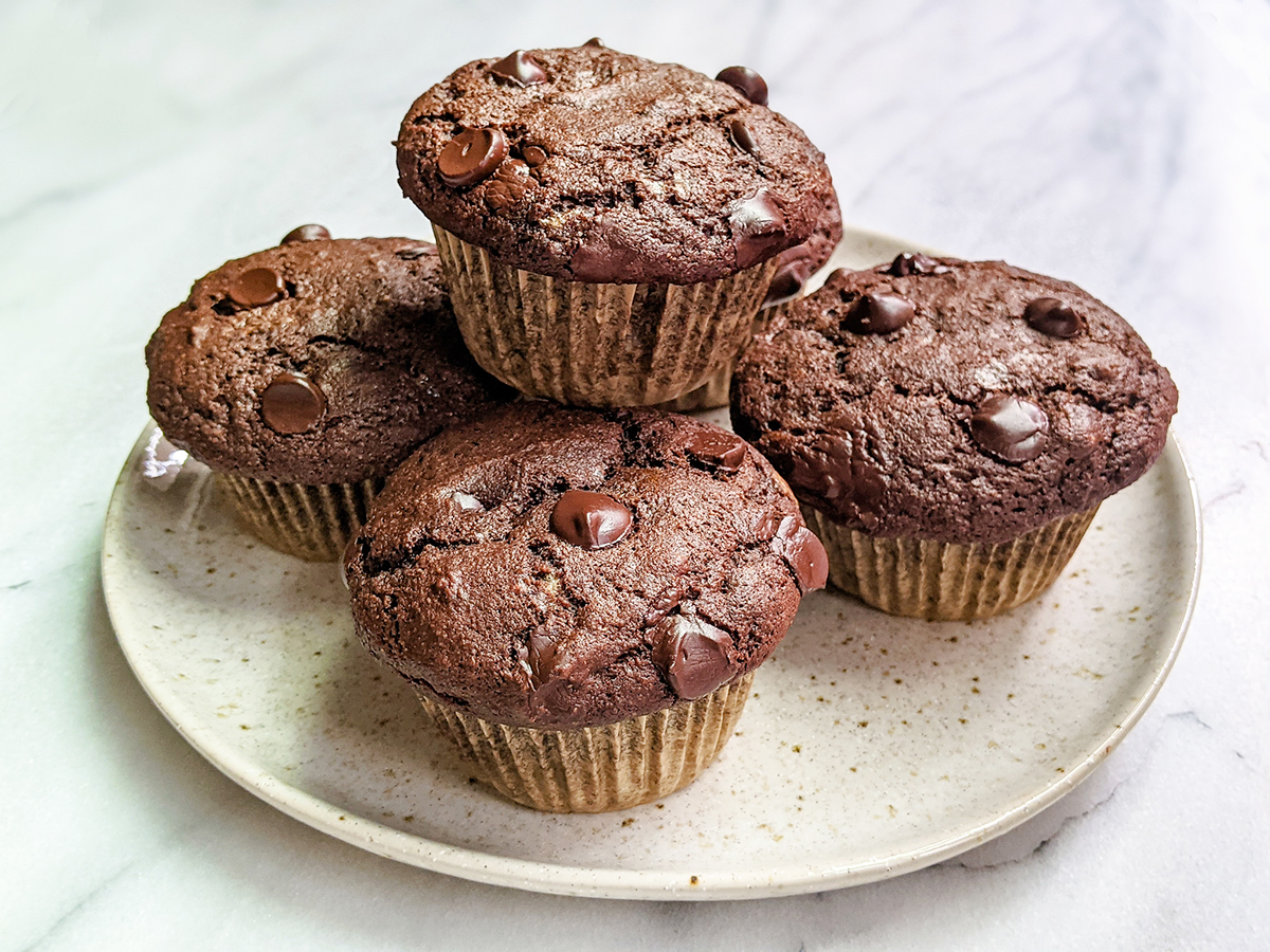 Paleo Double Chocolate Banana Muffins (Top 8 Free, Cassava-Free & Coconut-Free)