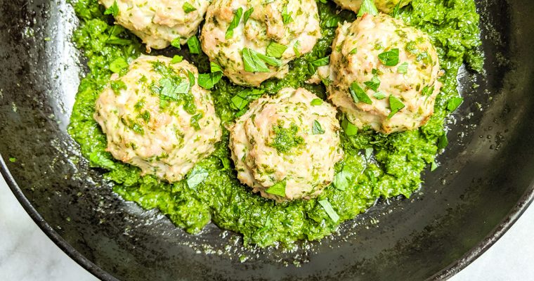 Easy Baked AIP Kale & Turkey Meatballs