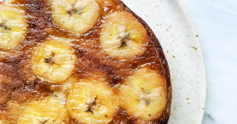 Caramelized Banana Upside Down Cake (AIP & Vegan)