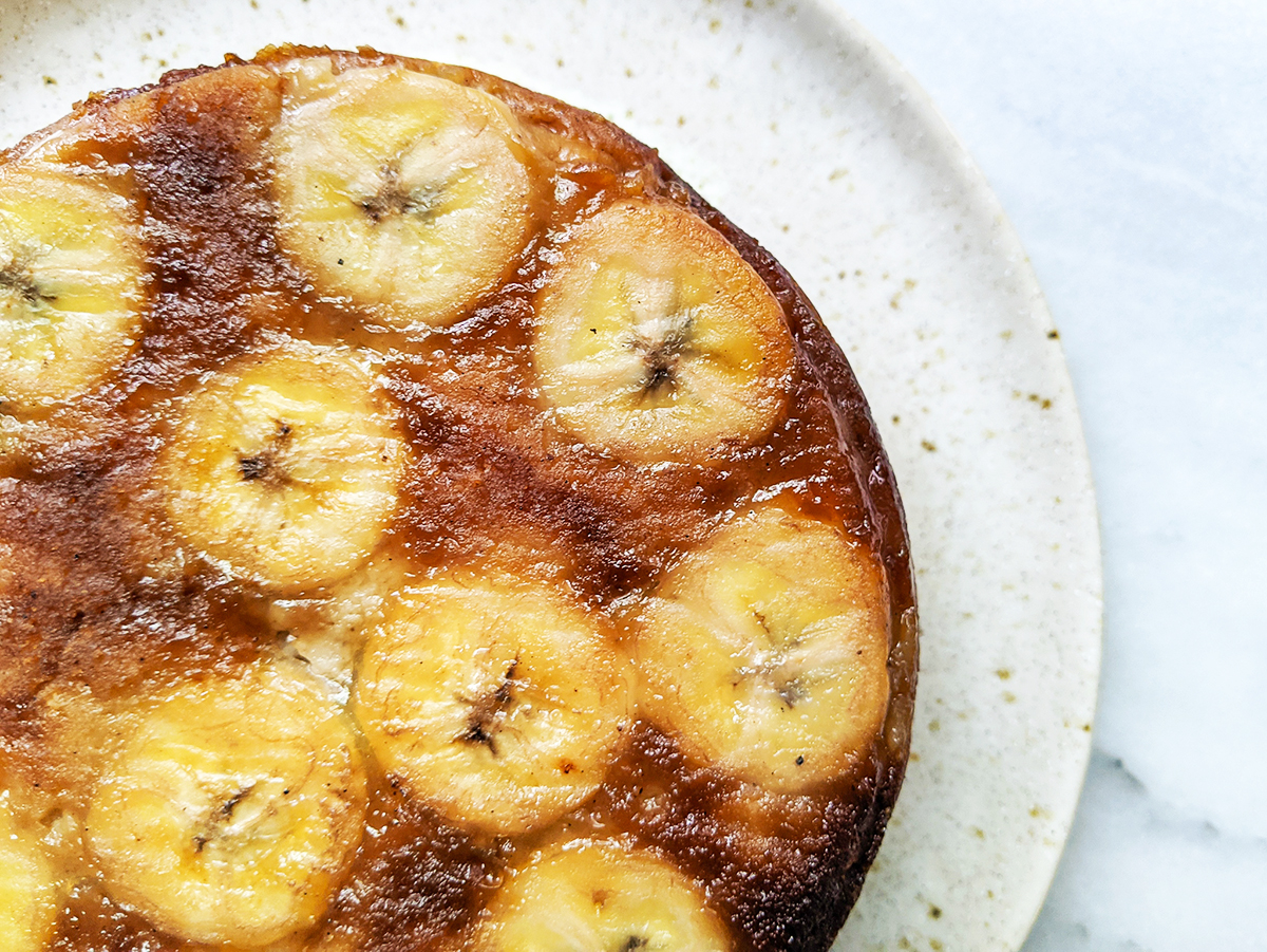Caramelized Banana Upside Down Cake (AIP & Vegan)